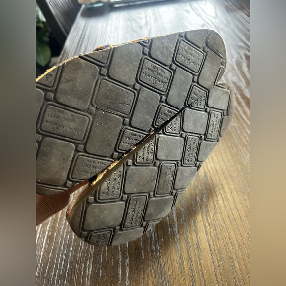 Sam Edelman sandals leather faux  animal‎ fur leopard bohem hippie comfy - Picture 5 of 7